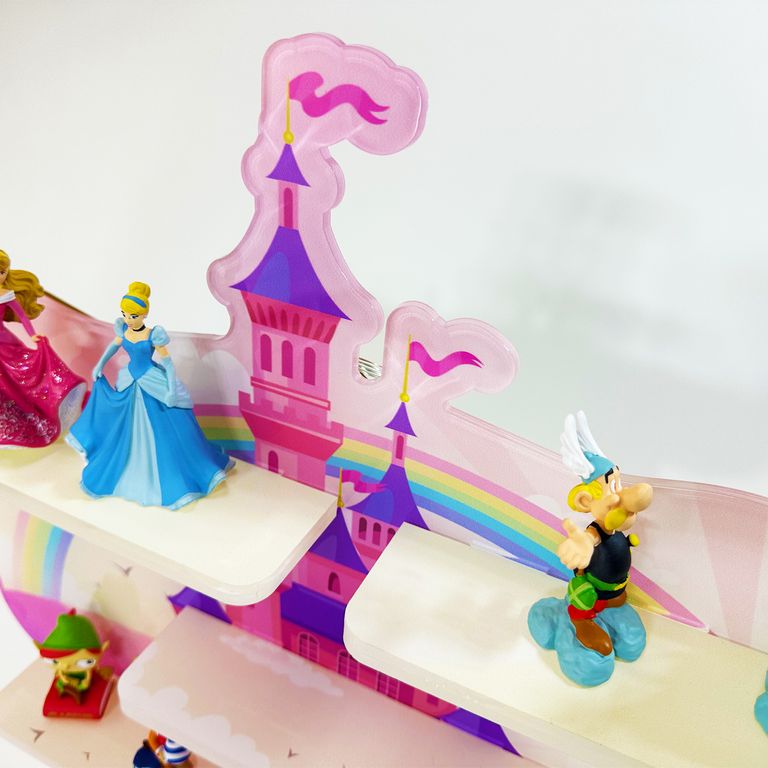 LED Regal Acryl in verschiedenen Motiven Zubehör für Tonie-Figuren und Toniebox Motiv Prinzessin Schloss
