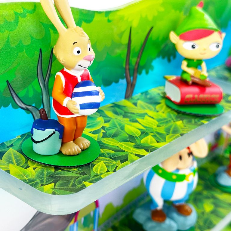 LED Regal Acryl in verschiedenen Motiven Zubehör für Tonie-Figuren und Toniebox Motiv Spielplatz Kinder