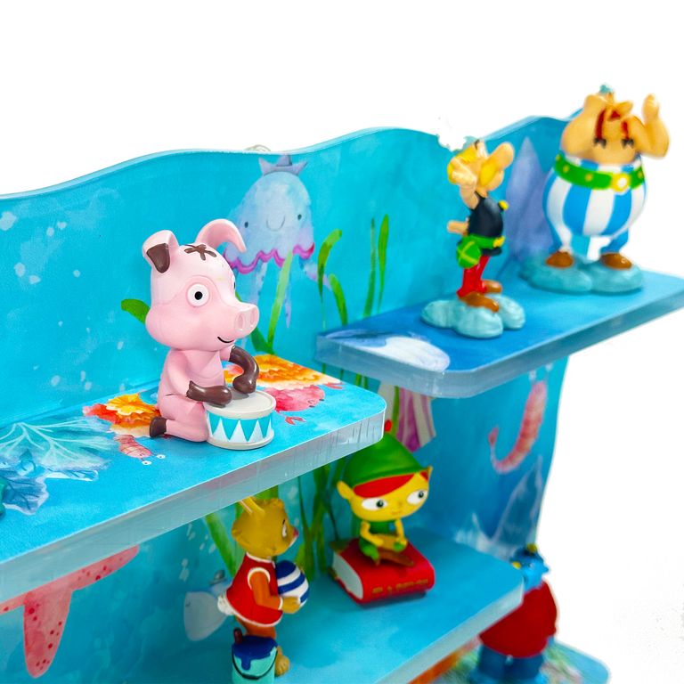 LED Regal Acryl in verschiedenen Motiven Zubehör für Tonie-Figuren und Toniebox Motiv Unterwasser Welt