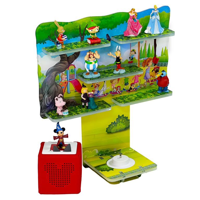 LED Regal Acryl in verschiedenen Motiven Zubehör für Tonie-Figuren und Toniebox Motiv Spielplatz Kinder