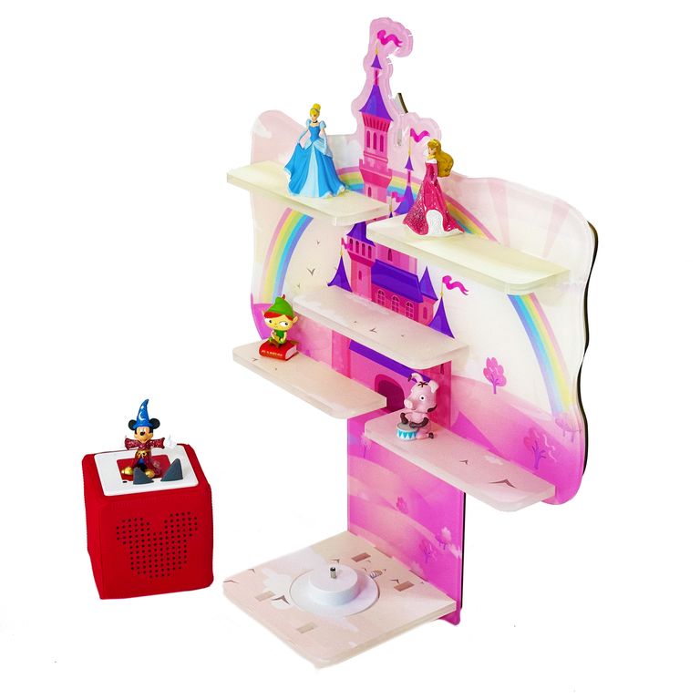 LED Regal Acryl in verschiedenen Motiven Zubehör für Tonie-Figuren und Toniebox Motiv Prinzessin Schloss