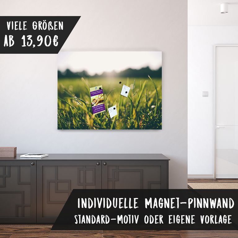 Bedruckte Magnetpinnwand Eisenfolie Whiteboard Magnetwand Motiv Grashalm