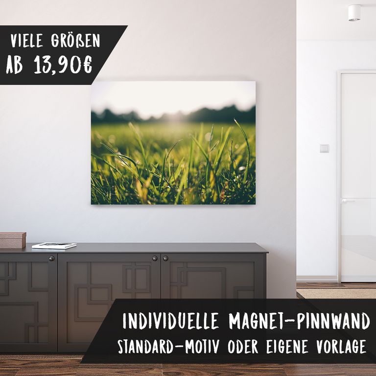 Bedruckte Magnetpinnwand Eisenfolie Whiteboard Magnetwand Motiv Grashalm