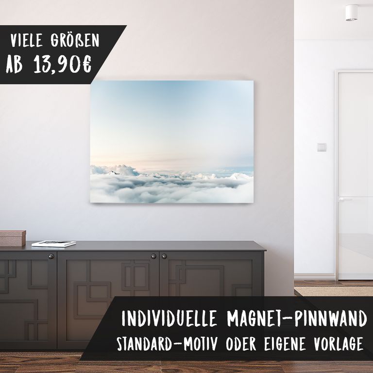 Bedruckte Magnetpinnwand Eisenfolie Whiteboard Magnetwand Motiv Himmel