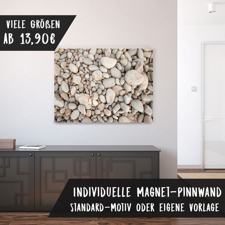 Bedruckte Magnetpinnwand Eisenfolie Whiteboard Magnetwand Motiv Steine