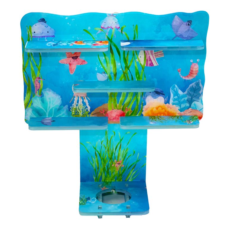 LED Regal Acryl in verschiedenen Motiven Zubehör für Tonie-Figuren und Toniebox Motiv Unterwasser Welt
