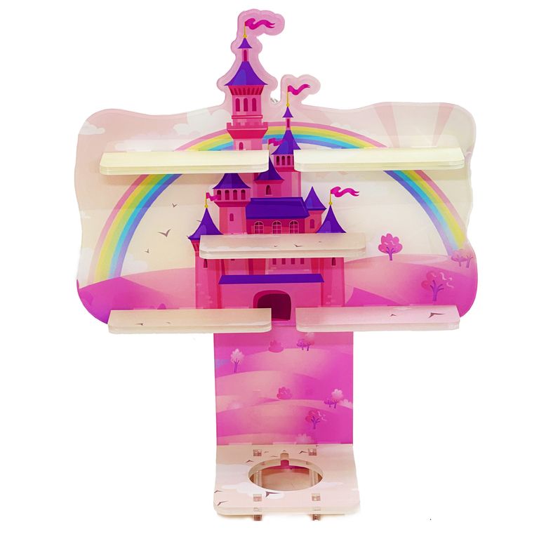 LED Regal Acryl in verschiedenen Motiven Zubehör für Tonie-Figuren und Toniebox Motiv Prinzessin Schloss