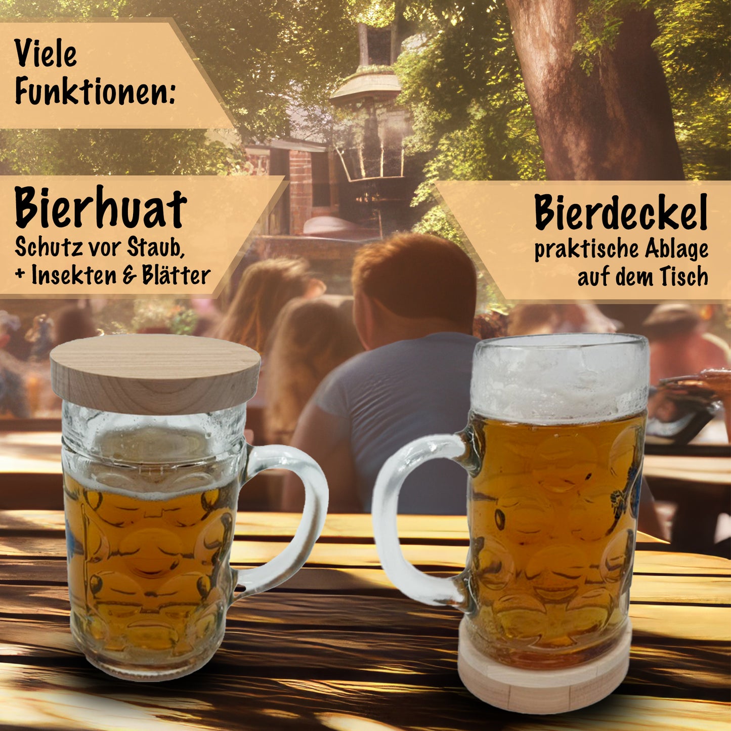 Bier Huat Bierdeckel Insektenschutz - Auch personalisiert