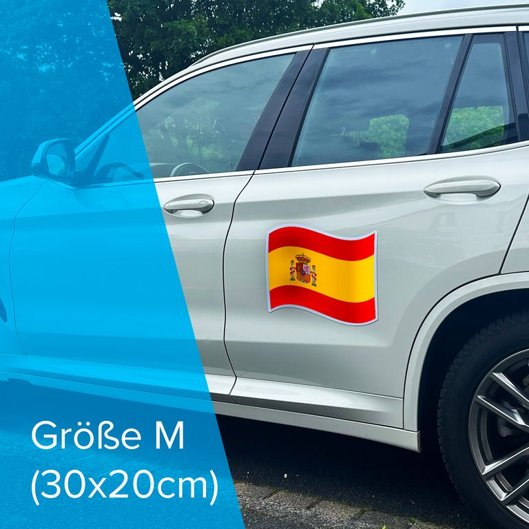 EM Fanartikel Magnet Flagge Fahne für Auto Deko Alle Länder verschiedene Größen