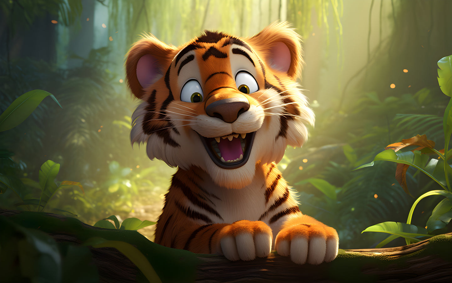 Flaches Druckmotiv Kleiner Tiger für Heizkörperverkleidung