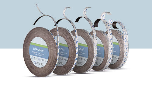 Ferrit-Magnetband selbstklebend Anisotrop - 1,5mm x Breite - Meterware