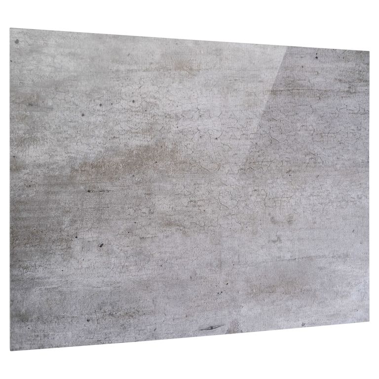 Bedrucktes Acrylglas als Magnetwand, Küchen-Hintergrund, Motiv: Beton-Wand