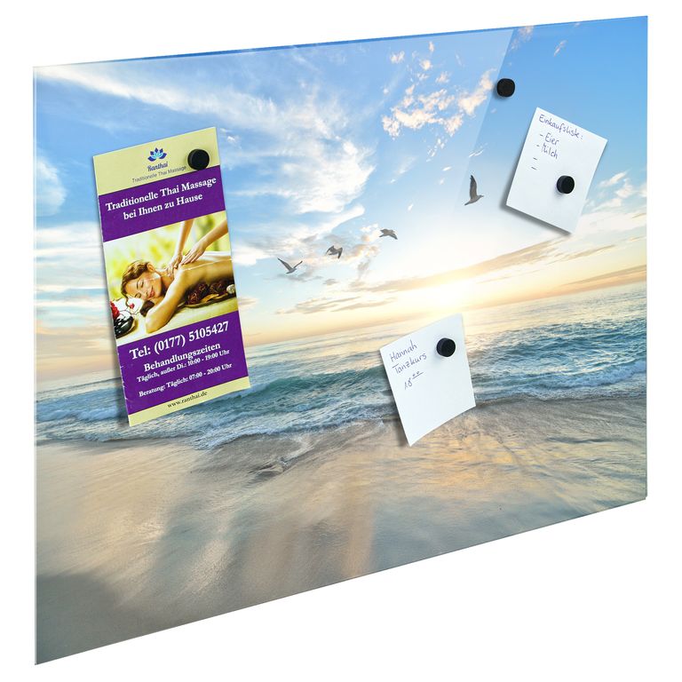 Bedrucktes Acrylglas als Magnetwand, Küchen-Hintergrund, Motiv Meer