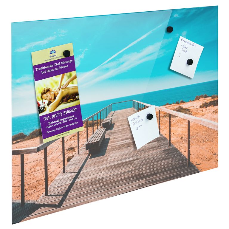 Bedrucktes Acrylglas als Magnetwand, Küchen-Hintergrund, Motiv Steg
