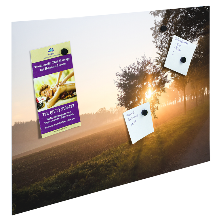 Bedrucktes Acrylglas als Magnetwand, Küchen-Hintergrund, Motiv: Sonnenuntergang