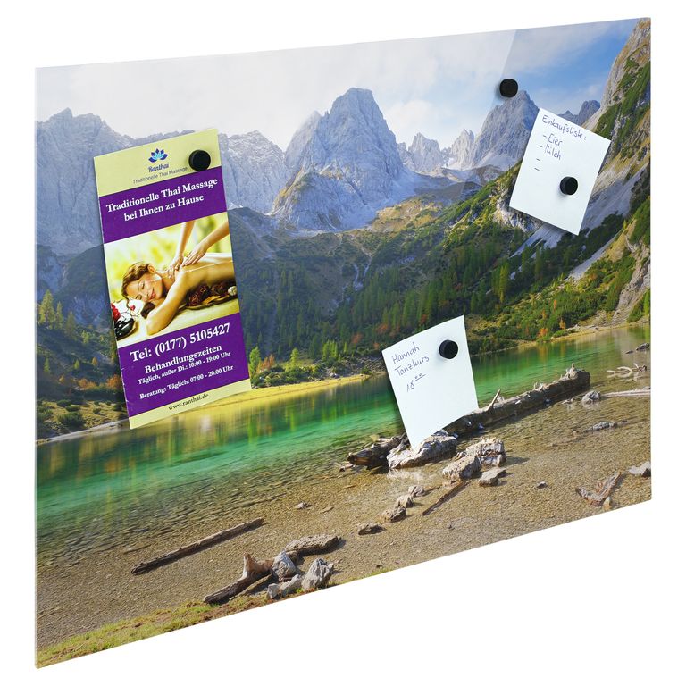 Bedrucktes Acrylglas als Magnetwand, Küchen-Hintergrund, Motiv Mountains