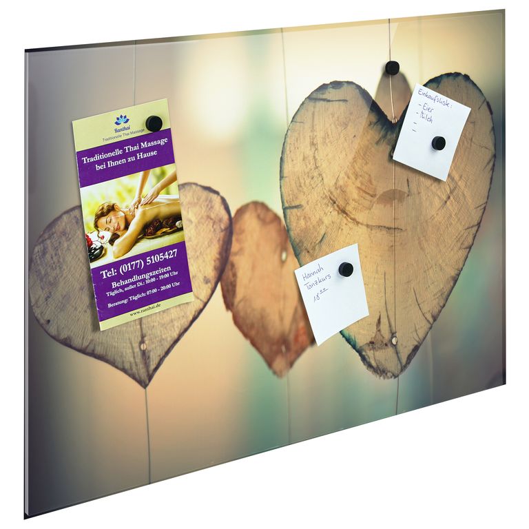 Bedrucktes Acrylglas als Magnetwand, Küchen-Hintergrund, Motiv Heart