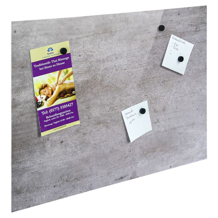 Bedrucktes Acrylglas als Magnetwand, Küchen-Hintergrund, Motiv: Beton-Wand