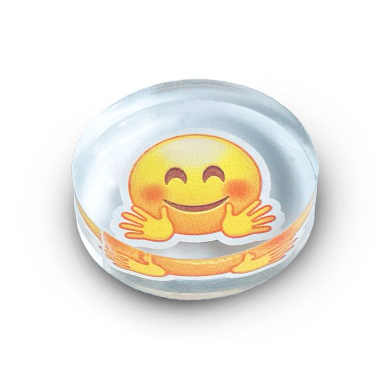 Memo Magnete aus Acryl mit aufgedruckten Emoji Smilies