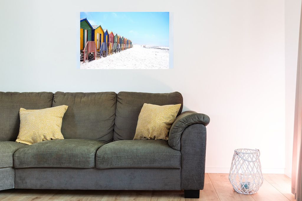 Bedruckte Magnetpinnwand Eisenfolie Whiteboard Magnetwand Motiv Beachhouse
