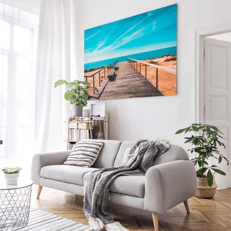 Bedrucktes Acrylglas als Magnetwand, Küchen-Hintergrund, Motiv Steg