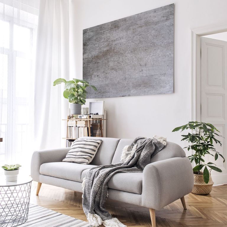 Bedrucktes Acrylglas als Magnetwand, Küchen-Hintergrund, Motiv: Beton-Wand