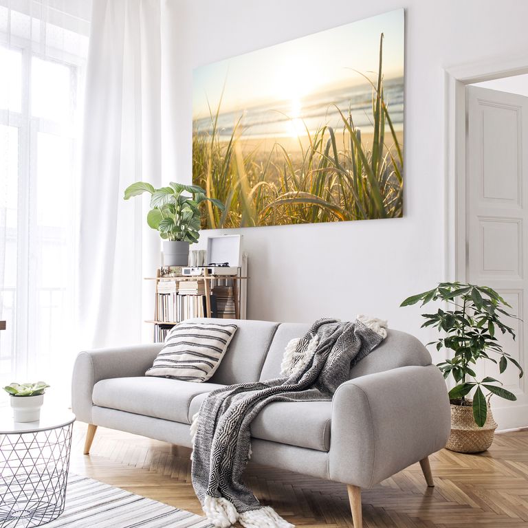 Bedrucktes Acrylglas als Magnetwand, Küchen-Hintergrund, Motiv Düne
