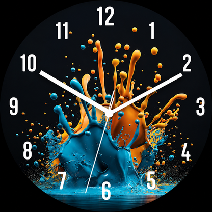 Hochwertige 30cm-Uhren Made in Alzenau Lautlose Uhr MDF Acryl Dual Splash