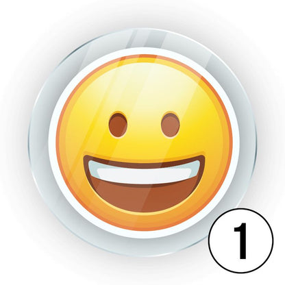 Memo Magnete aus Acryl mit aufgedruckten Emoji Smilies