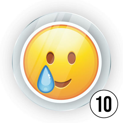 Memo Magnete aus Acryl mit aufgedruckten Emoji Smilies