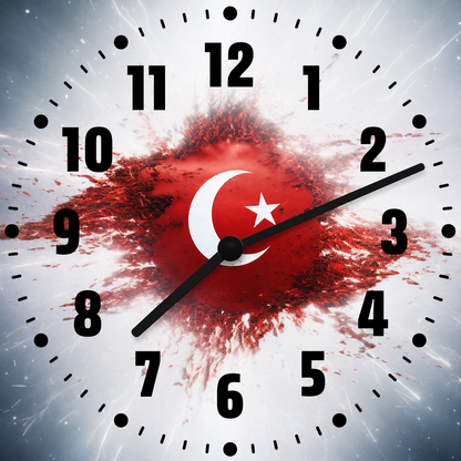 Hochwertige 30cm-Uhren Made in Alzenau Lautlose Uhr MDF Acryl Motiv Türkei