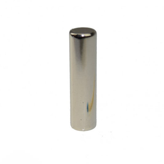 Stabmagnet Ø 8,0 x 30,0 mm N45 Nickel - hält 4 kg
