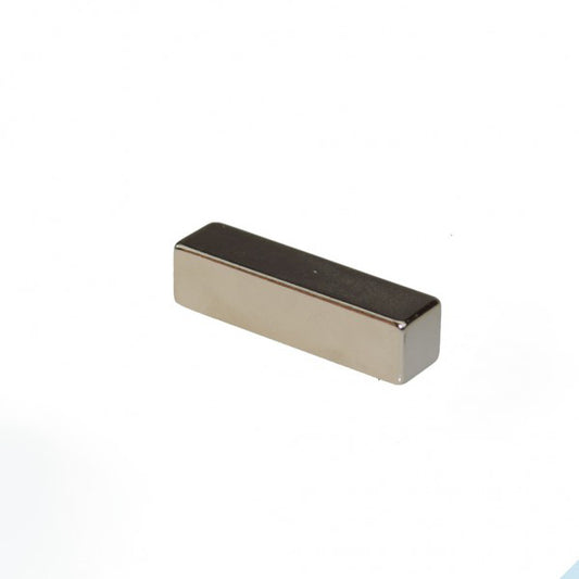 Quadermagnet 40,0 x 10,0 x 10,0 mm N42 Nickel - hält 13,5 kg