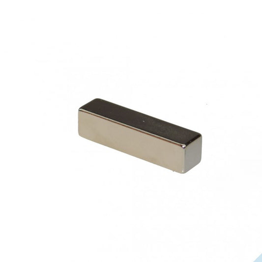Quadermagnet 40,0 x 12,0 x 10,0 mm N35 Nickel - hält 13,9 kg