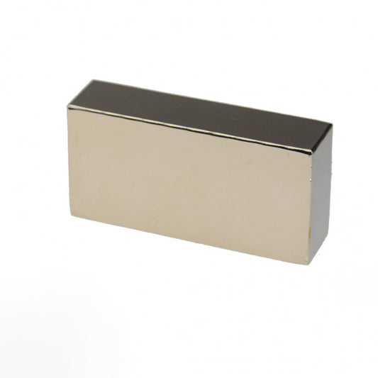 Quadermagnet 60,0 x 30,0 x 15,0 mm N40 Nickel - hält 56 kg