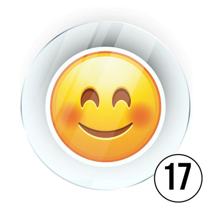 Memo Magnete aus Acryl mit aufgedruckten Emoji Smilies