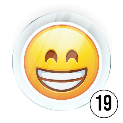 Memo Magnete aus Acryl mit aufgedruckten Emoji Smilies