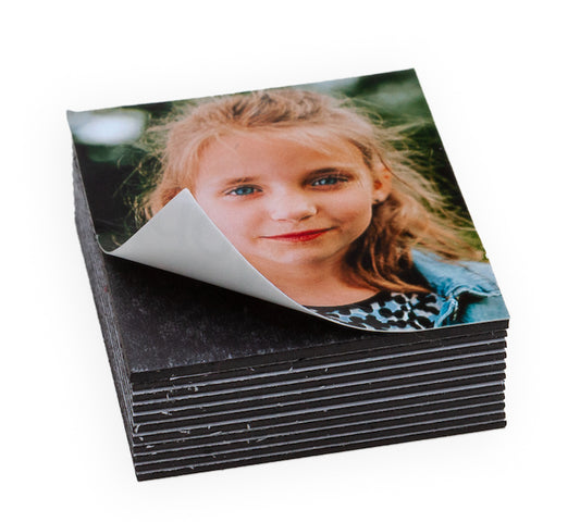 Klebe-Magnetfolie für Magnet-Fotos - Passbilder (3,5 x 4,5 cm) - 10er Set