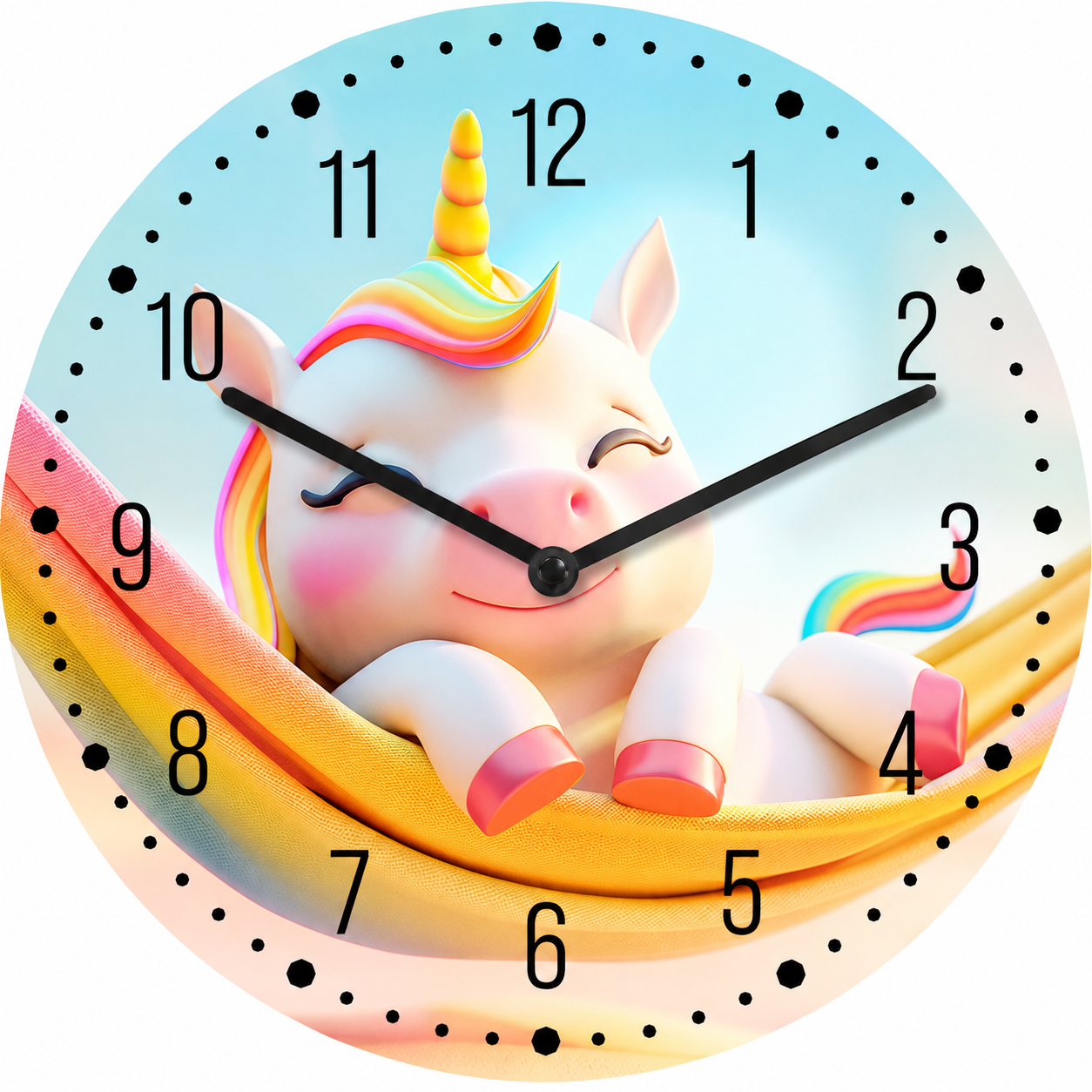 Hochwertige 30cm-Uhren Made in Alzenau Lautlose Uhr MDF Acryl Motiv Schlummerstunde