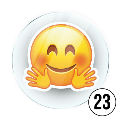 Memo Magnete aus Acryl mit aufgedruckten Emoji Smilies