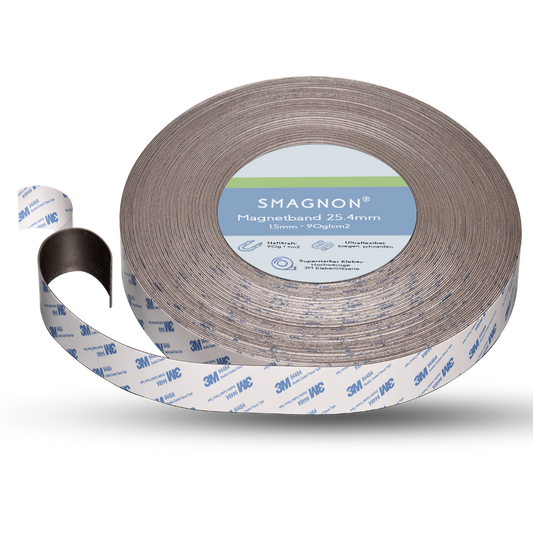 Magnetband mit 3M Kleber Kleberücken selbstklebend Typ A 25,4mm breite