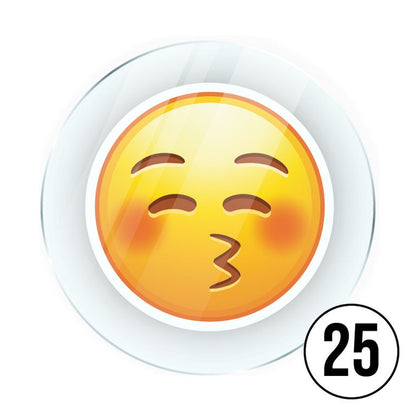 Memo Magnete aus Acryl mit aufgedruckten Emoji Smilies
