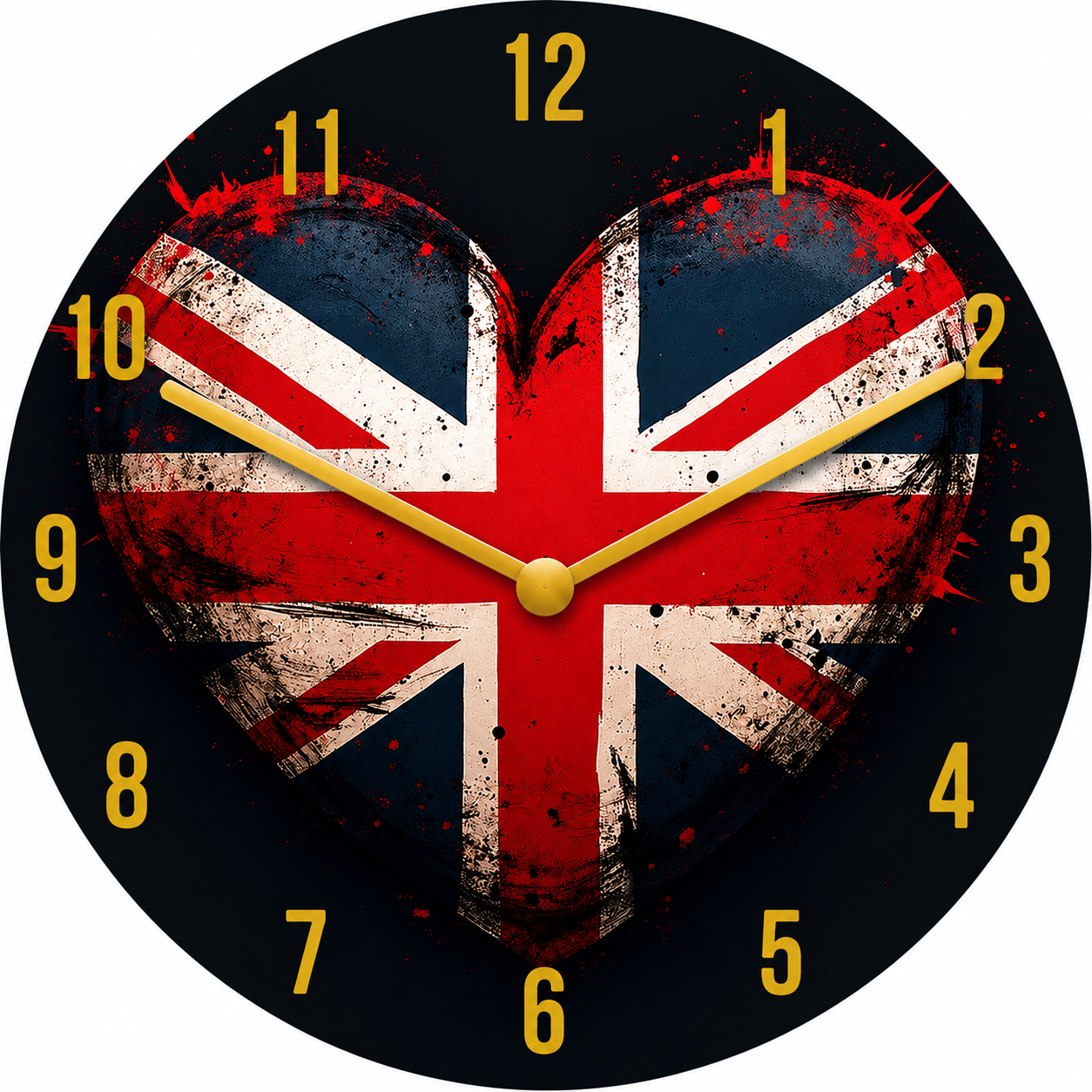 Hochwertige 30cm-Uhren Made in Alzenau Lautlose Uhr MDF Acryl Motiv England