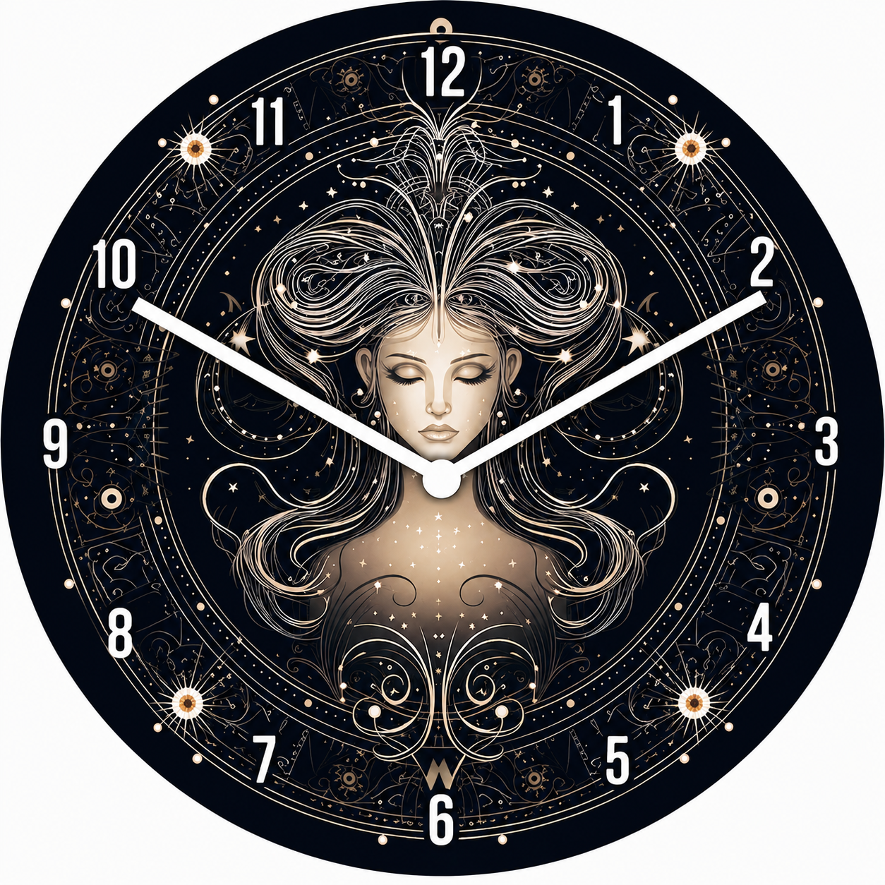 Made in Alzenau Lautlose Uhr MDF Acryl Motiv Sternzeichen JUNGFRAU