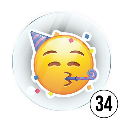 Memo Magnete aus Acryl mit aufgedruckten Emoji Smilies