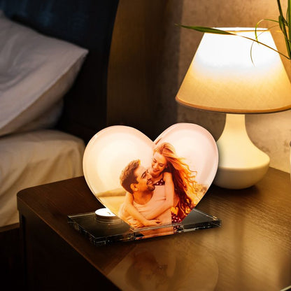 Acryl-Herz beleuchtet mit eigenem Druck oder Gravur für Valentinstag