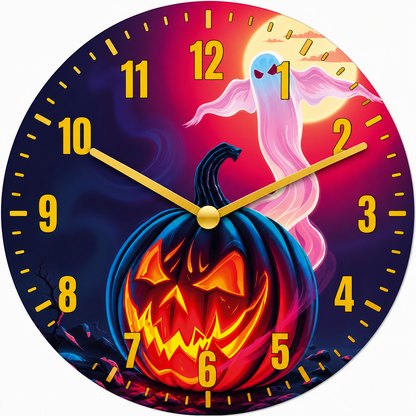 Hochwertige 30cm-Uhren Made in Alzenau Lautlose Uhr MDF Acryl Geisternacht