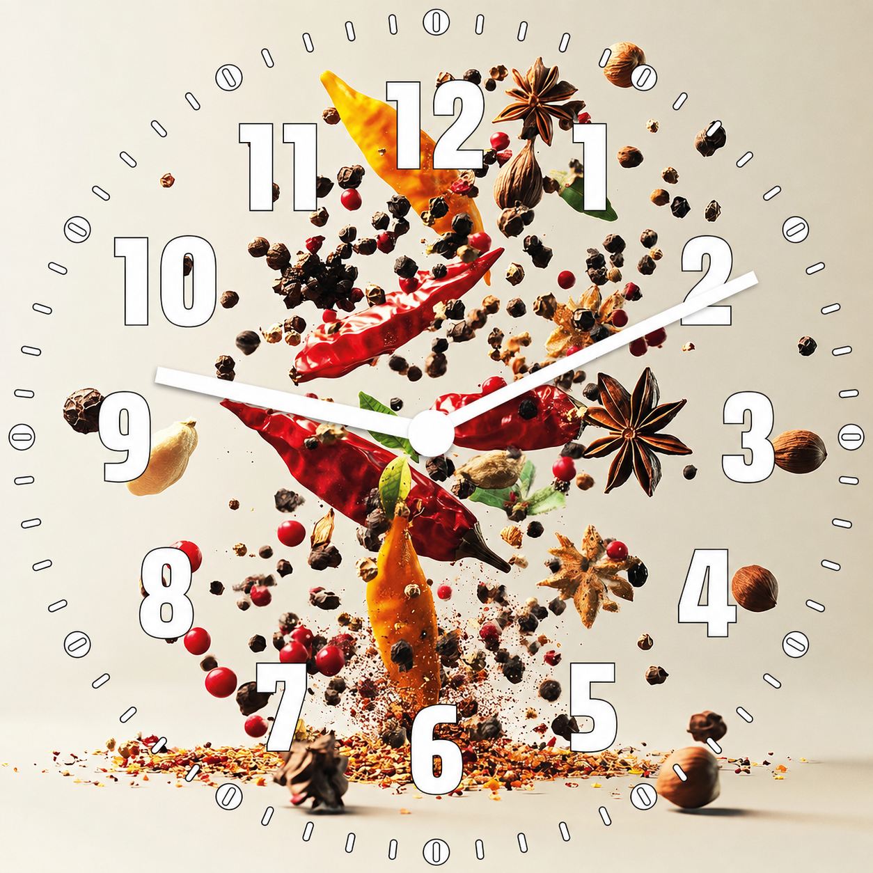 Hochwertige 30cm-Uhren Made in Alzenau Lautlose Uhr MDF Acryl Motiv Scharfe Vielfalt