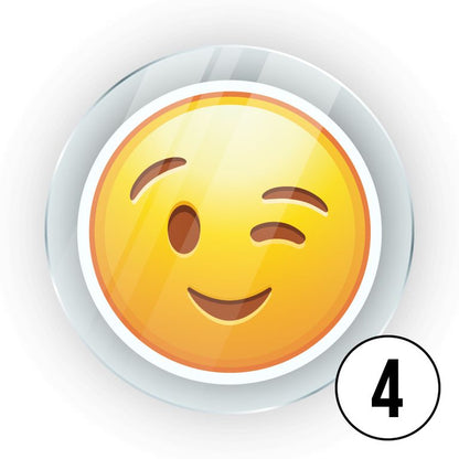 Memo Magnete aus Acryl mit aufgedruckten Emoji Smilies