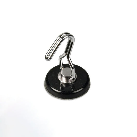 Drehbarer Neodym Magnethaken Ø 38 mm schwarz - hält 30 kg